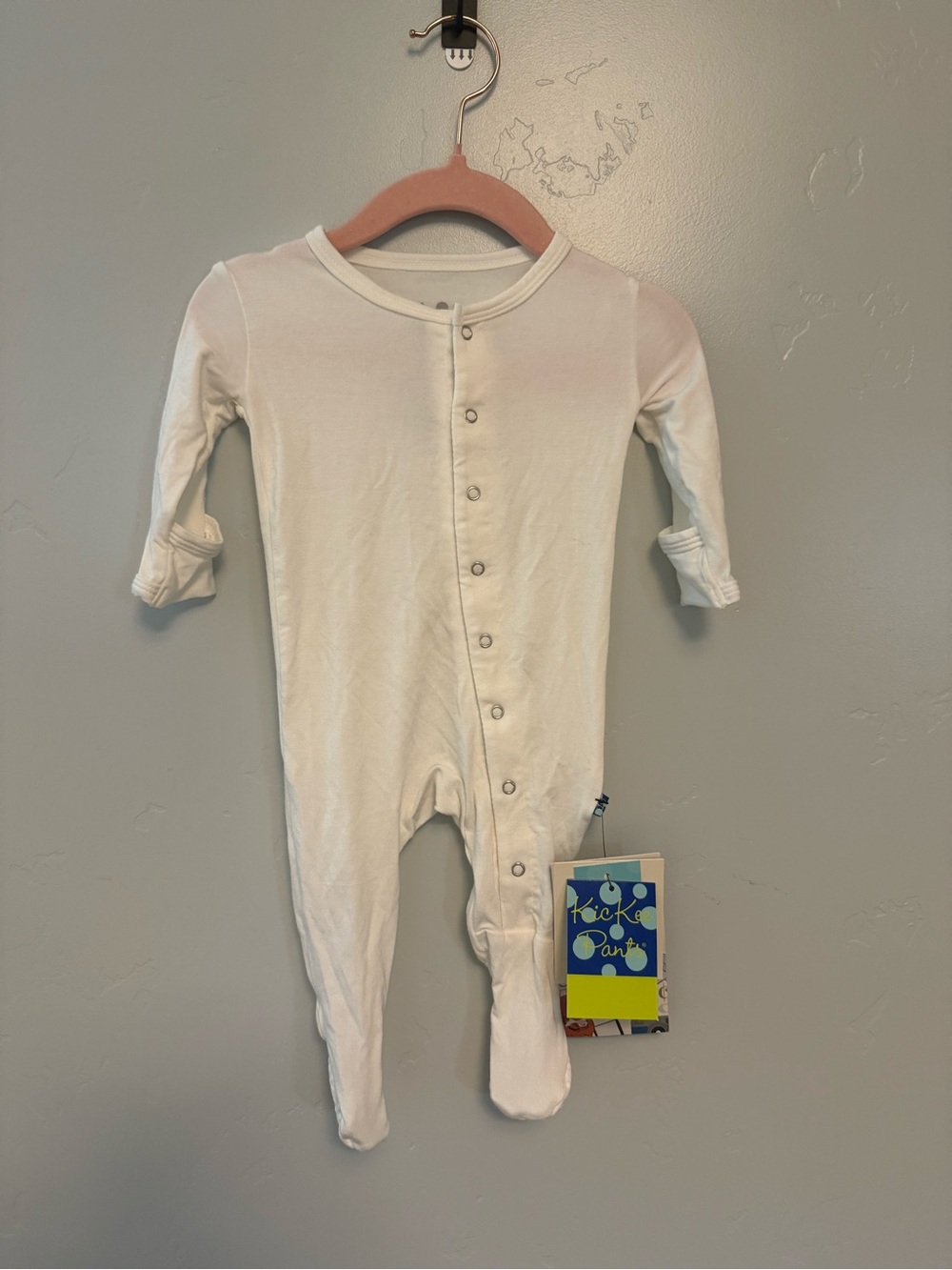 Kickee Pants White Footed One-Piece for 0-3 month